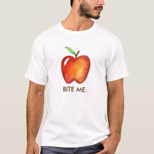 BITA ME Red Delicious Apple Funny Fruit Foodie Tee Shirt