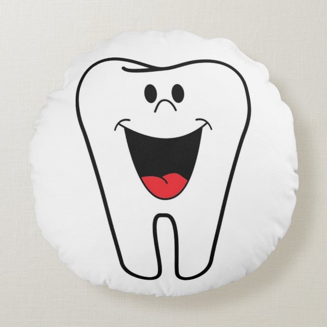 "BITA ME" TOOTH RUND KUDDE (Framsidan)