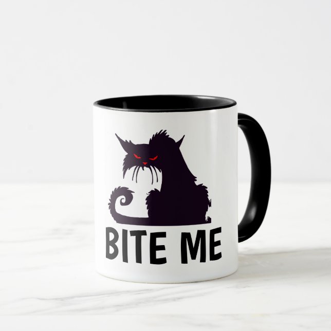 BITA ME, TUFF KATTUNGE FUNNY KAFFE KOPPAR (Framsida höger)
