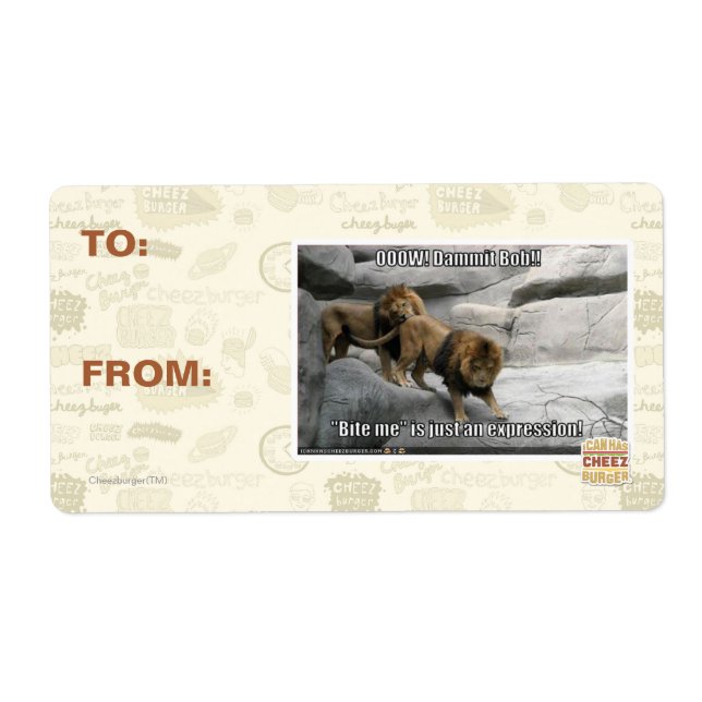 Bita mig är bara ett uttryck! fraktsedel (Framsidan)