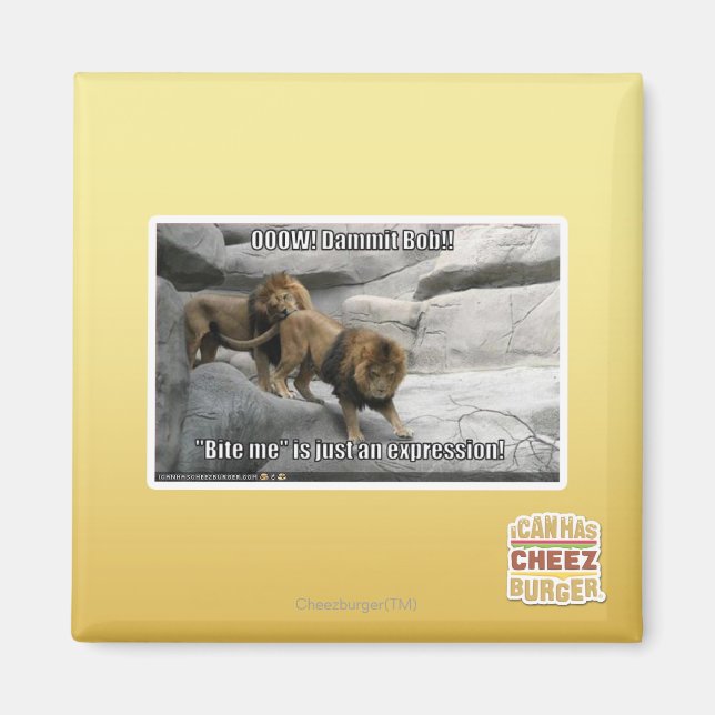 Bita mig är bara ett uttryck! magnet (Framsidan)