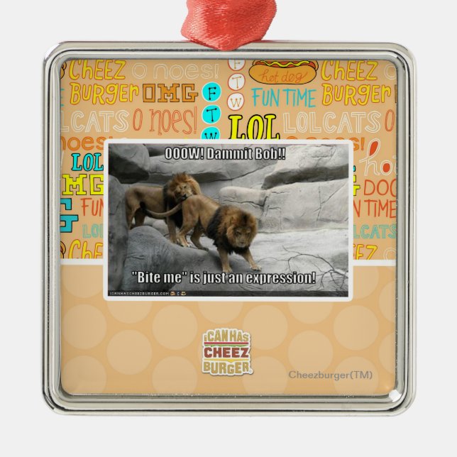 Bita mig är precis ett uttryck! julgransprydnad metall (Framsidan)