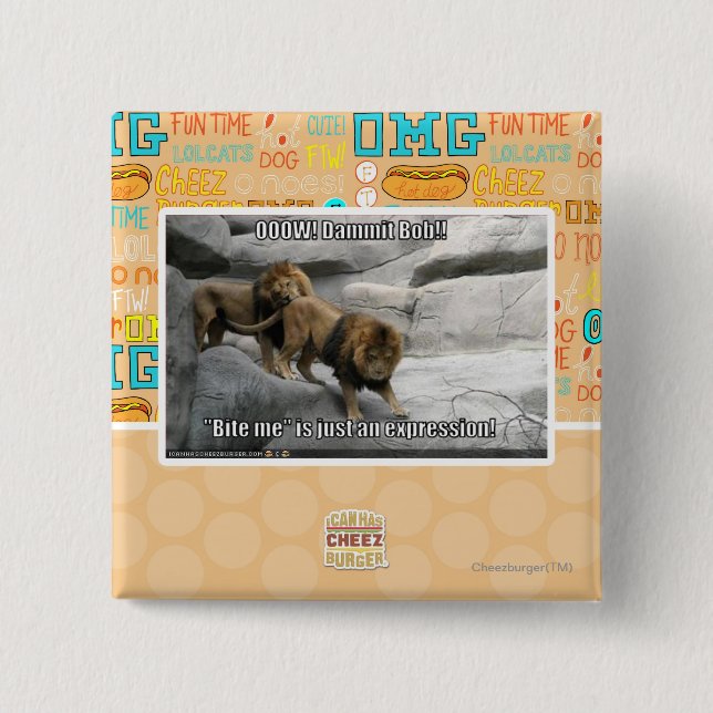 Bita mig är precis ett uttryck! knapp (Framsida)