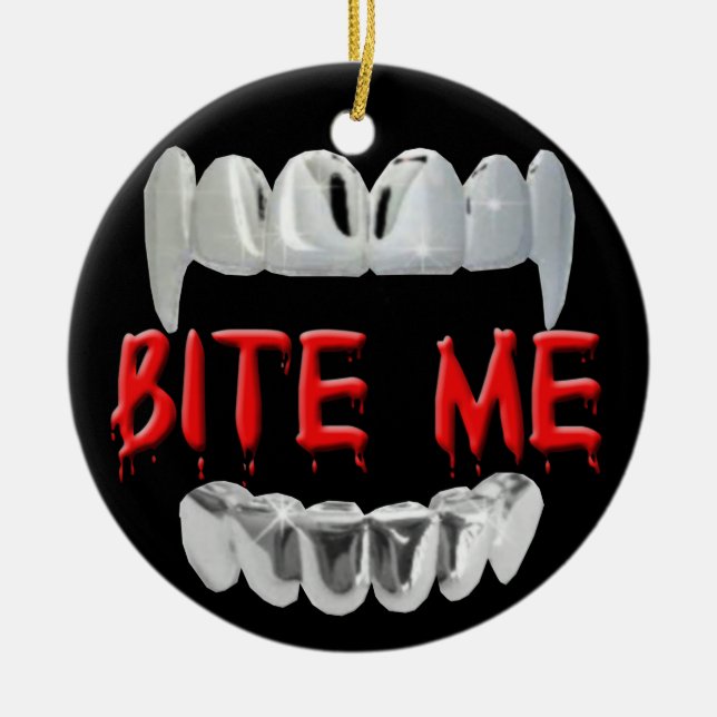 Bita mig blod och tänder ornament (Framsidan)