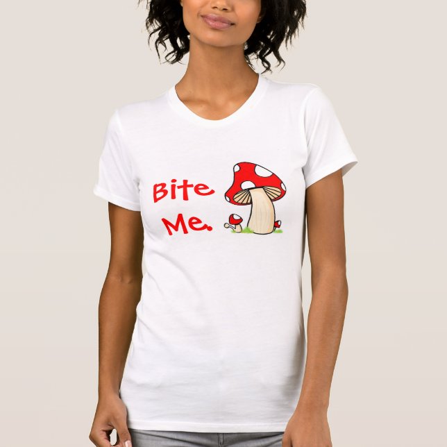 Bita mig champinjonskjortan tee (Framsida)