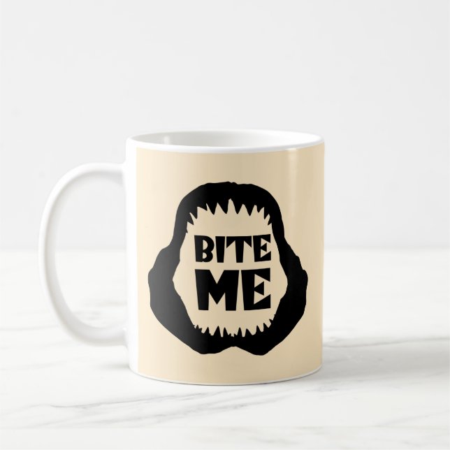 Bita mig citat - Shark Jaws Kaffemugg (Vänster)