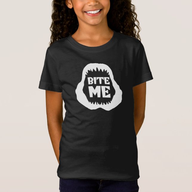 Bita mig citat - Shark Jaws T Shirt (Framsida)