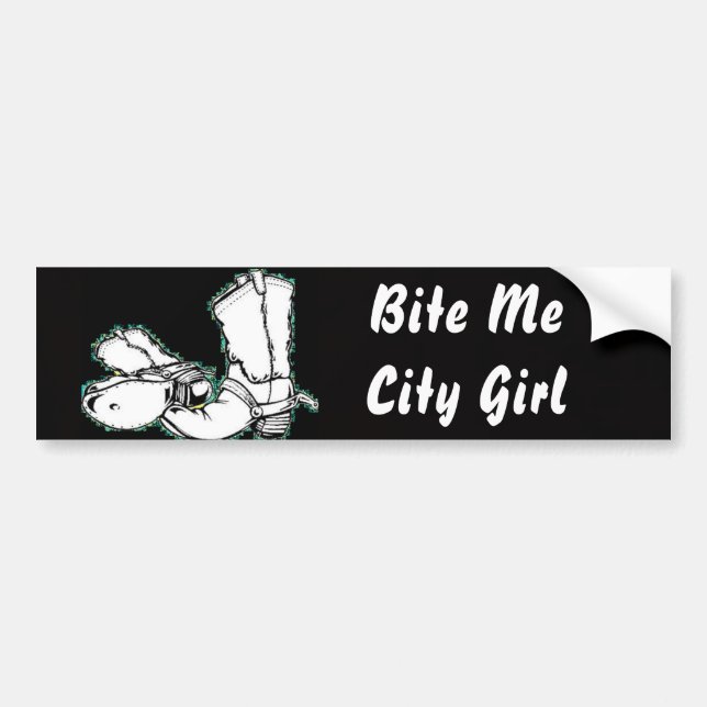 Bita mig City Girl Bildekal (Framsidan)