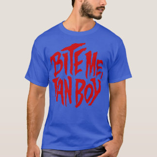 Bita mig fläkt gossluss tillbaka t shirt