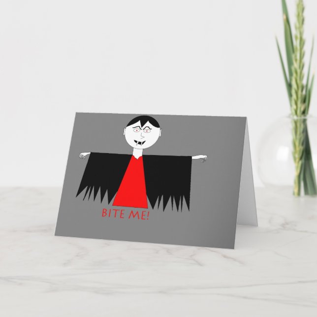 "Bita mig" födelsedagskort Kort (Framsida)