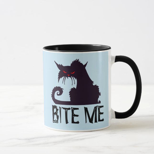 BITA MIG! Funny Cat Kaffe koppar (Höger)