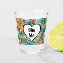 Bita mig Funny Heart Retro Design