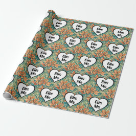 Bita mig Funny Heart Retro Design Presentpapper
