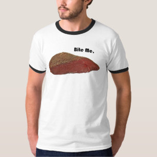 Bita mig Funny Steak Beef Pun Joke T Shirt