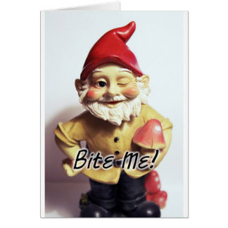 Bita mig gnomen hälsningskort