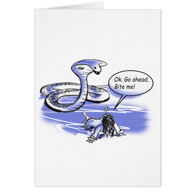 Bita mig hälsningskort (Framsidan)