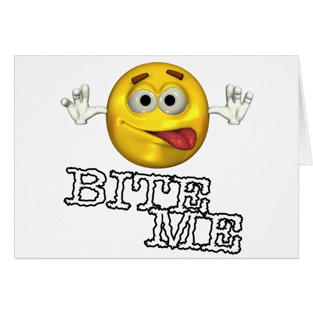 Bita mig! hälsningskort (Framsidan Horizontal)