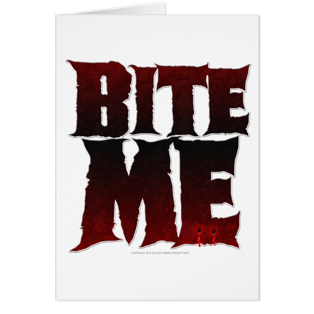 bita mig hälsningskort (Framsidan)