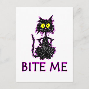 Bita mig! Katt Gift-design Vykort