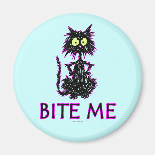 Bita mig! Kattgåvadesigner Magnet