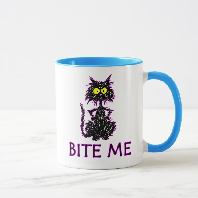 Bita mig! Kattgåvadesigner Mugg (Höger)
