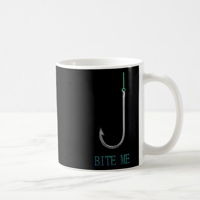 Bita mig krok Fiske Fiskare Fiskegåva Kaffemugg (Höger)