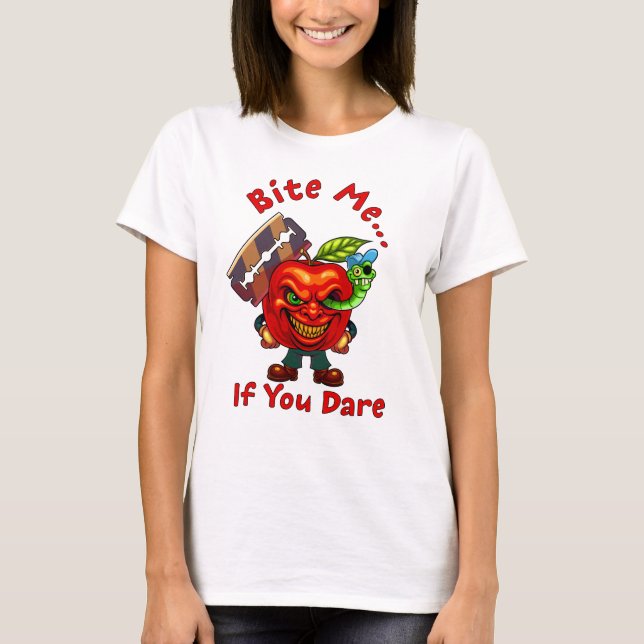 Bita mig... om du törs t shirt (Framsida)