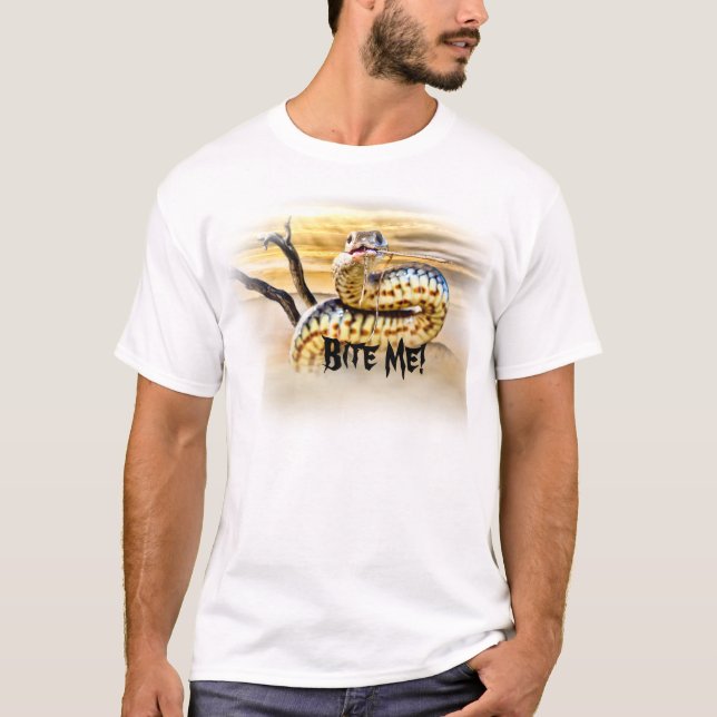 Bita mig ormT-tröja Tee (Framsida)