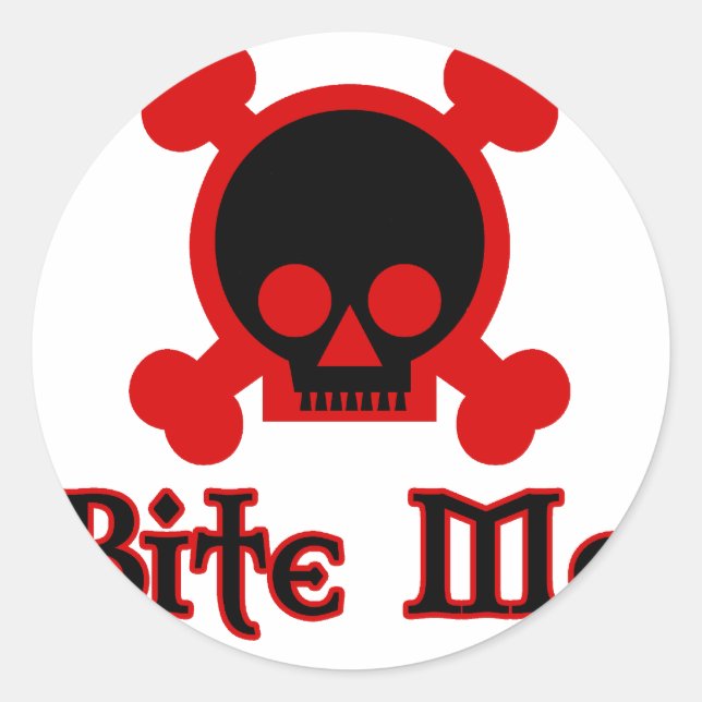 Bita mig runt klistermärke (Framsida)