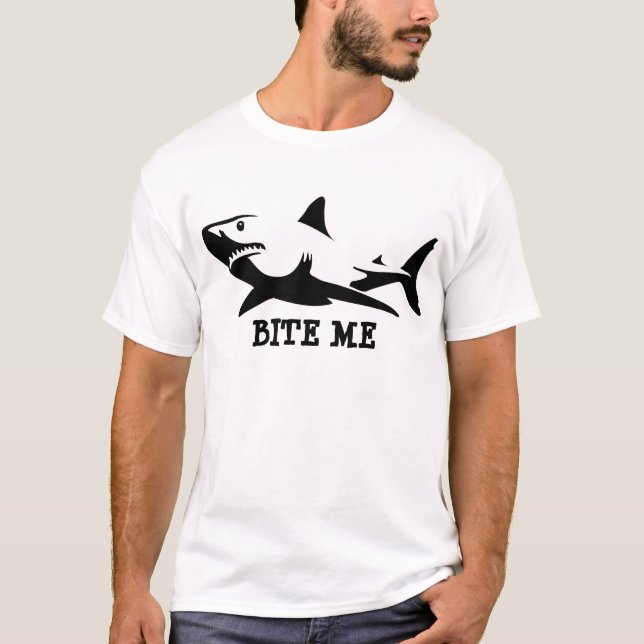 Bita mig Shark, T-shirt (Framsida)