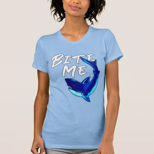 Bita mig - Shark T Shirt (Framsida)