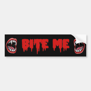 Bita mig Vampire Fangs Bildekal
