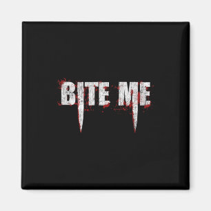 Bita mig Vampire Teeth Bloody Halloween Magnet