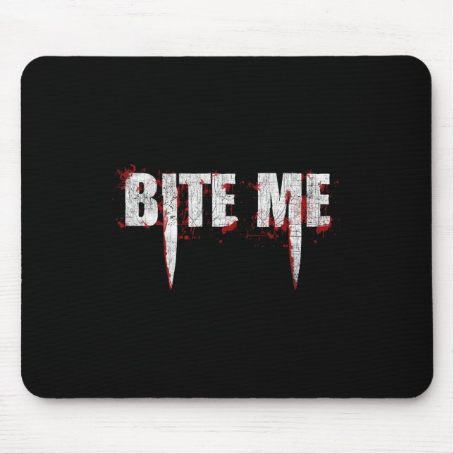 Bita mig Vampire Teeth Bloody Halloween Musmatta (Framsidan)