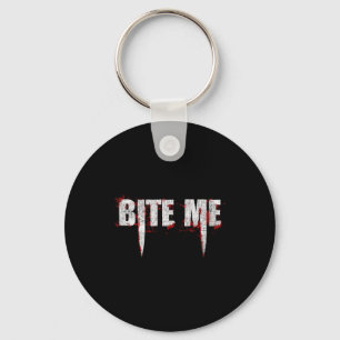 Bita mig Vampire Teeth Bloody Halloween Nyckelring