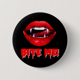 Bita mig vampyren Halloween Knapp