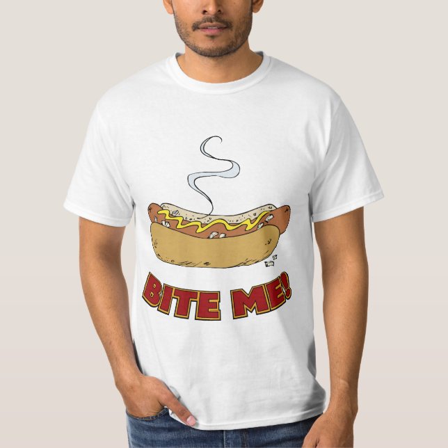 Bita mig - varmkorven tee shirt (Framsida)