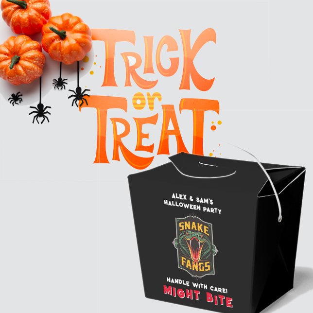 BITA Snake Fang Halloween fest Spooky Candy Presentaskar (MIGHT BITE Snake Fang Halloween Party Spooky Candy Trick or Treat Favor Boxes)