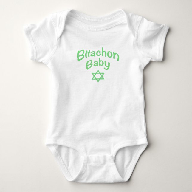 Bitachon Baby Grönt Bodykostym T Shirt (Framsida)
