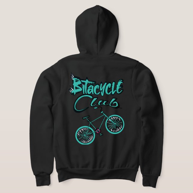 Bitacycle Klubb Hoodie Aqua T Shirt (Laydown Baksida)