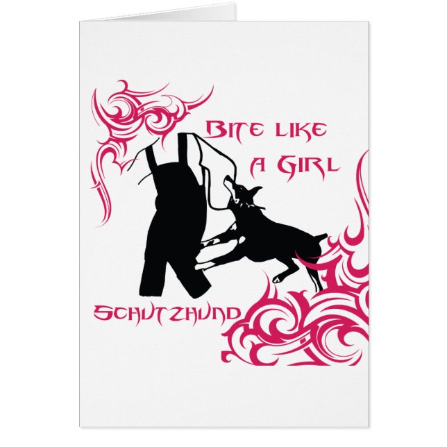 Bitanågot liknande en flicka hälsningskort (Framsidan)