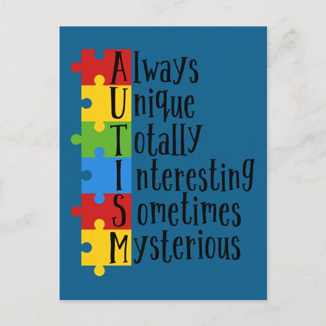 Bitar av autism  vykort (Framsida)
