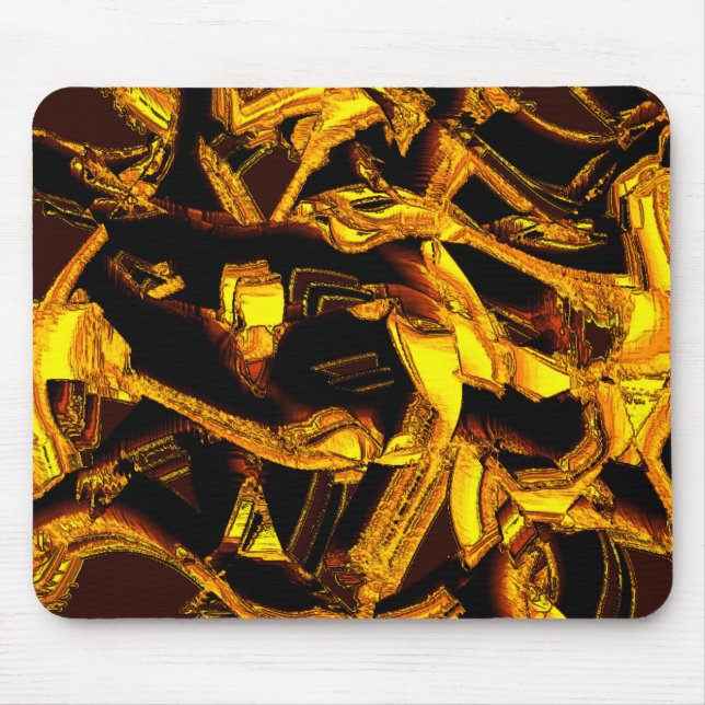 Bitar eller bagass av uttorkat mandarinskal musmatta (Framsidan)