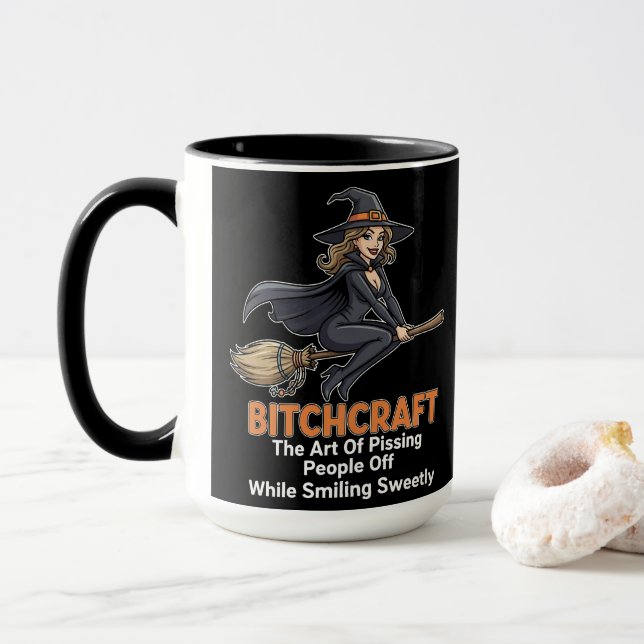 ’BITCHCRAFT’ | Funny Ord Definition Mugg (Med munk)