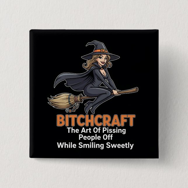 ’BITCHCRAFT’ | Funny Ord-definitionsknapp Knapp (Framsida)