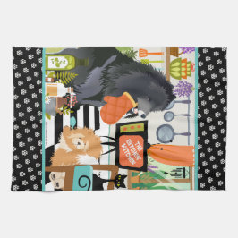 BITCHEN KITCHEN cute dog cooking Kökshandduk