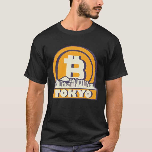Bitcoin 東京都 Skyline  Tokyo Bitcoin Maximalist T Shirt (Framsida)