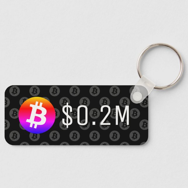 Bitcoin $0,2 M ($200 K) 1 miljon Nyckelring (Framsida)