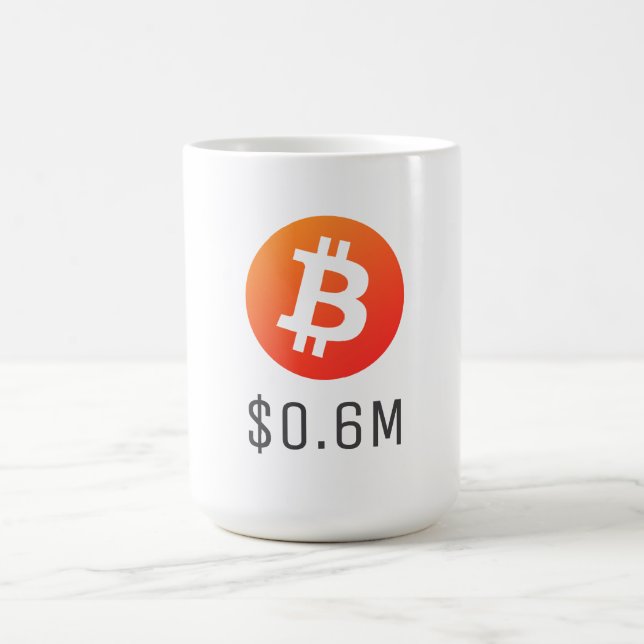 Bitcoin $0,6 M ($600 K) 1 miljon Magisk Mugg (Center)