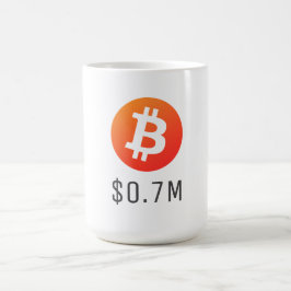 Bitcoin $0,7 M ($700 K) 1 miljon Magisk Mugg